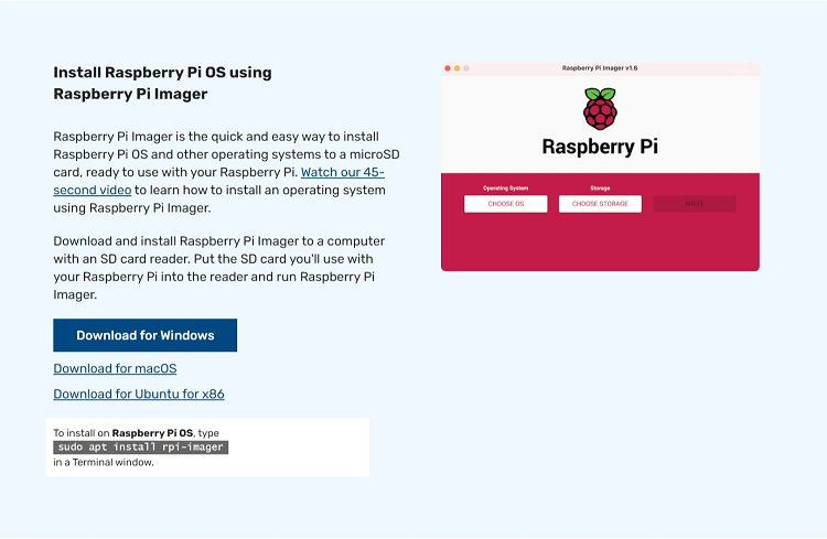 Raspberry Pi OS download
